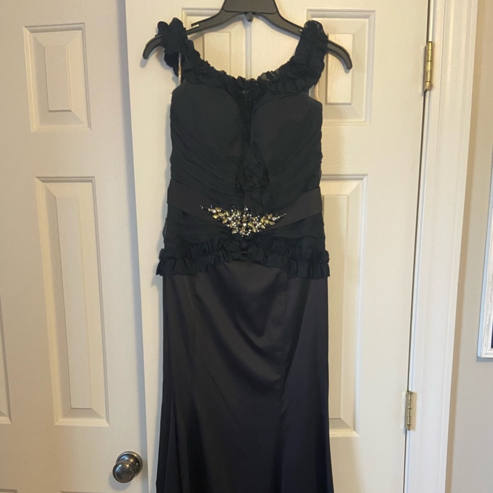 Long black dress. No brand or size, fits like a size 4